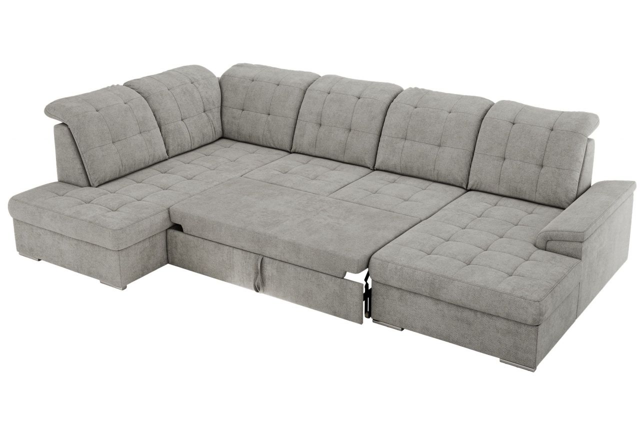 Narożnik MADRITO U - strona lewa - jasnoszary, struktura