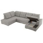 Narożnik MADRITO U - strona lewa - jasnoszary, struktura