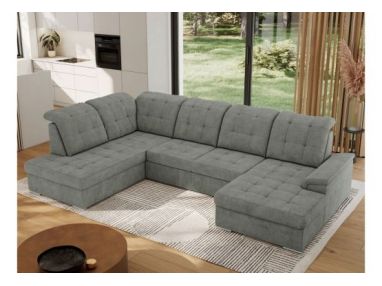 Narożnik MADRITO U - strona lewa - szary, struktura