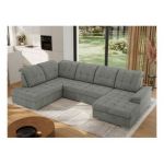 Narożnik MADRITO U - strona lewa - szary, struktura