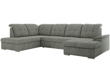 Narożnik MADRITO U - strona lewa - szary, struktura