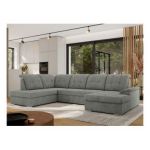 Narożnik MADRITO U - strona lewa - szary, struktura