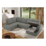 Narożnik MADRITO U - strona lewa - szary, struktura