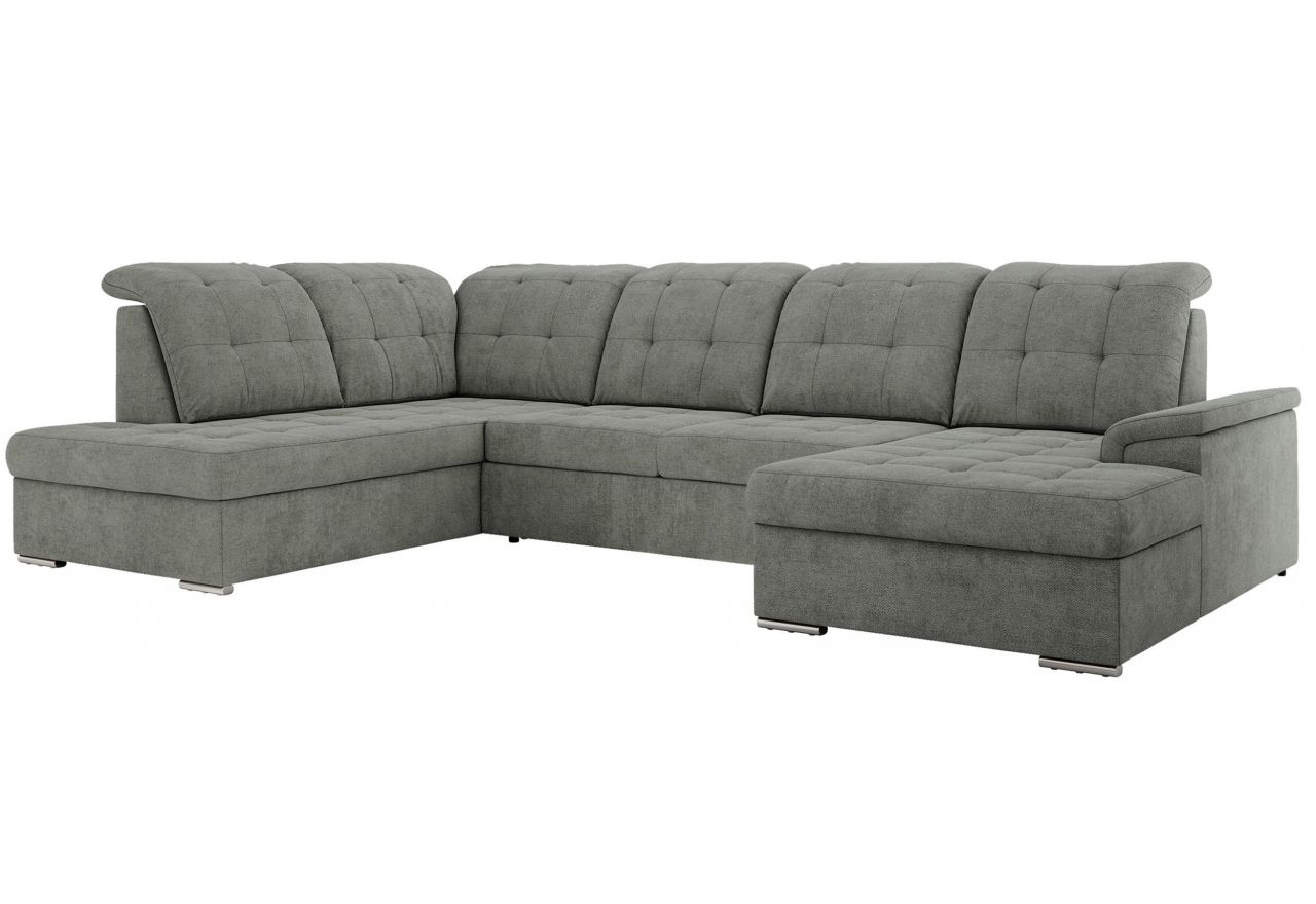 Narożnik MADRITO U - strona lewa - szary, struktura