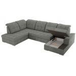 Narożnik MADRITO U - strona lewa - szary, struktura