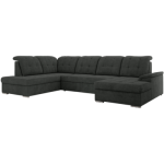 Narożnik MADRITO U - strona lewa - ciemnoszary, struktura