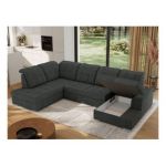 Narożnik MADRITO U - strona lewa - ciemnoszary, struktura