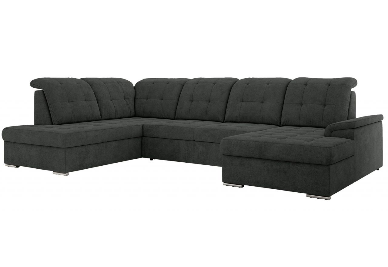 Narożnik MADRITO U - strona lewa - ciemnoszary, struktura