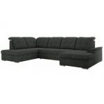 Narożnik MADRITO U - strona lewa - ciemnoszary, struktura