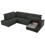 Narożnik MADRITO U - strona lewa - ciemnoszary, struktura