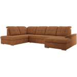 Narożnik MADRITO U - strona lewa - pomarańczowy, struktura