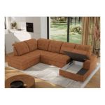 Narożnik MADRITO U - strona lewa - pomarańczowy, struktura