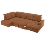 Narożnik MADRITO U - strona lewa - pomarańczowy, struktura