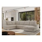 Narożnik MADRITO U - strona lewa - beżowy, struktura