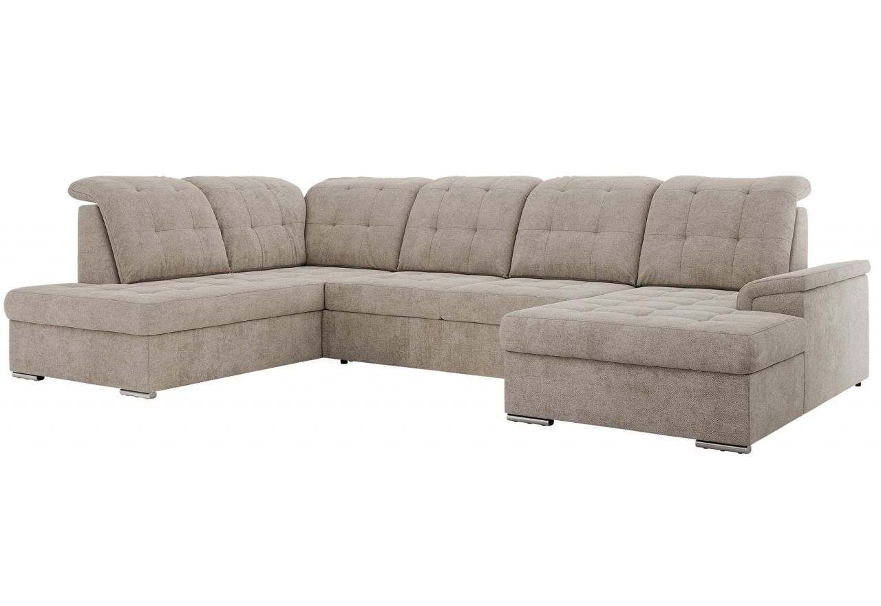 Narożnik MADRITO U - strona lewa - beżowy, struktura