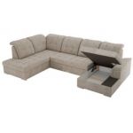 Narożnik MADRITO U - strona lewa - beżowy, struktura