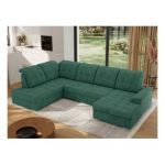 Narożnik MADRITO U - strona lewa - zielony, struktura