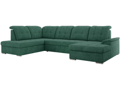 Narożnik MADRITO U - strona lewa - zielony, struktura