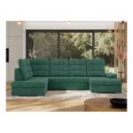 Narożnik MADRITO U - strona lewa - zielony, struktura