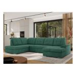 Narożnik MADRITO U - strona lewa - zielony, struktura