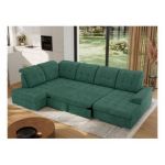 Narożnik MADRITO U - strona lewa - zielony, struktura