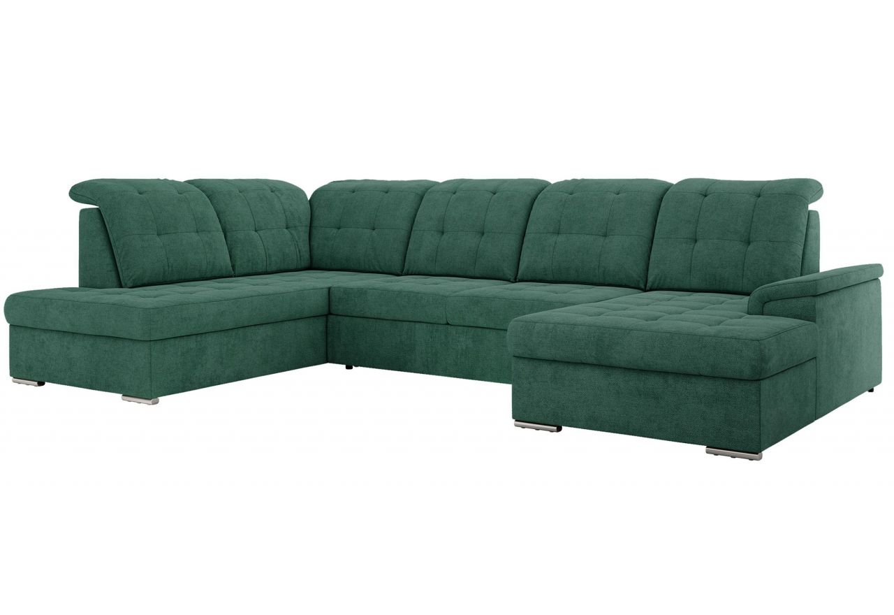 Narożnik MADRITO U - strona lewa - zielony, struktura