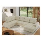 Narożnik MADRITO U - strona lewa - beżowy, welwet