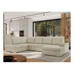 Narożnik MADRITO U - strona lewa - beżowy, welwet