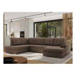 Narożnik MADRITO U - strona lewa - brązowy, welwet