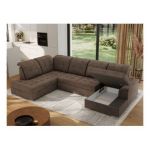 Narożnik MADRITO U - strona lewa - brązowy, welwet