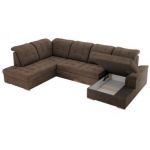 Narożnik MADRITO U - strona lewa - brązowy, welwet