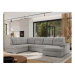 Narożnik MADRITO U - strona lewa - jasnoszary, welwet