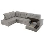 Narożnik MADRITO U - strona lewa - jasnoszary, welwet