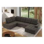 Narożnik MADRITO U - strona lewa - ciemnoszary, welwet