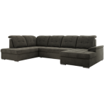 Narożnik MADRITO U - strona lewa - ciemnoszary, welwet