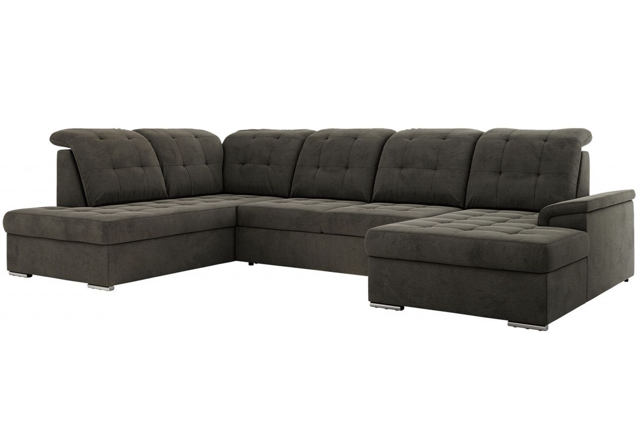 Narożnik MADRITO U - strona lewa - ciemnoszary, welwet