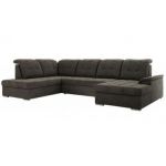 Narożnik MADRITO U - strona lewa - ciemnoszary, welwet