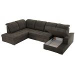 Narożnik MADRITO U - strona lewa - ciemnoszary, welwet