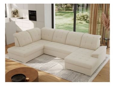 Narożnik MADRITO U - strona lewa - beżowy, boucle