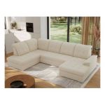 Narożnik MADRITO U - strona lewa - beżowy, boucle