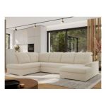 Narożnik MADRITO U - strona lewa - beżowy, boucle