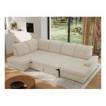 Narożnik MADRITO U - strona lewa - beżowy, boucle