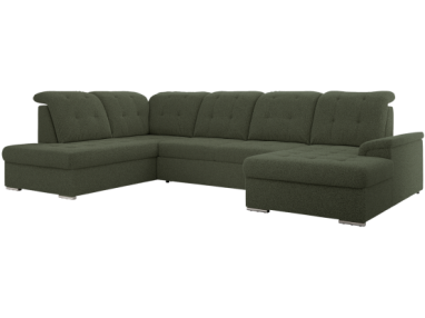 Narożnik MADRITO U - strona lewa - ciemnozielony, boucle