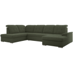 Narożnik MADRITO U - strona lewa - ciemnozielony, boucle