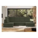 Narożnik MADRITO U - strona lewa - ciemnozielony, boucle