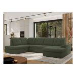 Narożnik MADRITO U - strona lewa - ciemnozielony, boucle