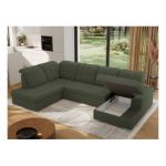 Narożnik MADRITO U - strona lewa - ciemnozielony, boucle