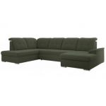 Narożnik MADRITO U - strona lewa - ciemnozielony, boucle