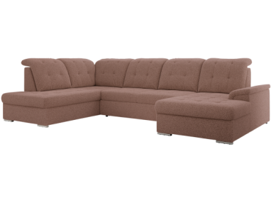 Narożnik MADRITO U - strona lewa - różowy, boucle