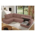 Narożnik MADRITO U - strona lewa - różowy, boucle